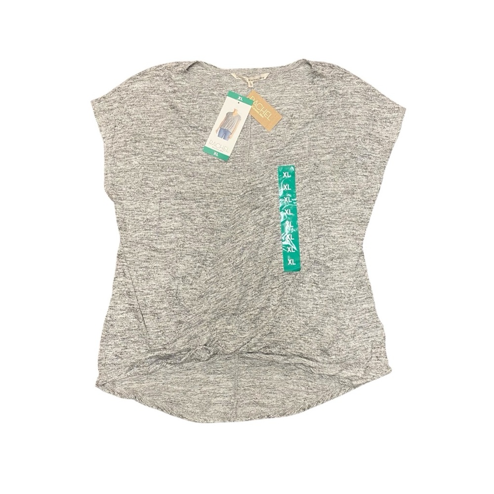Rachel Roy Women's NWT Lightweight Heather Charcoal High Low Shirt Top Sz XL